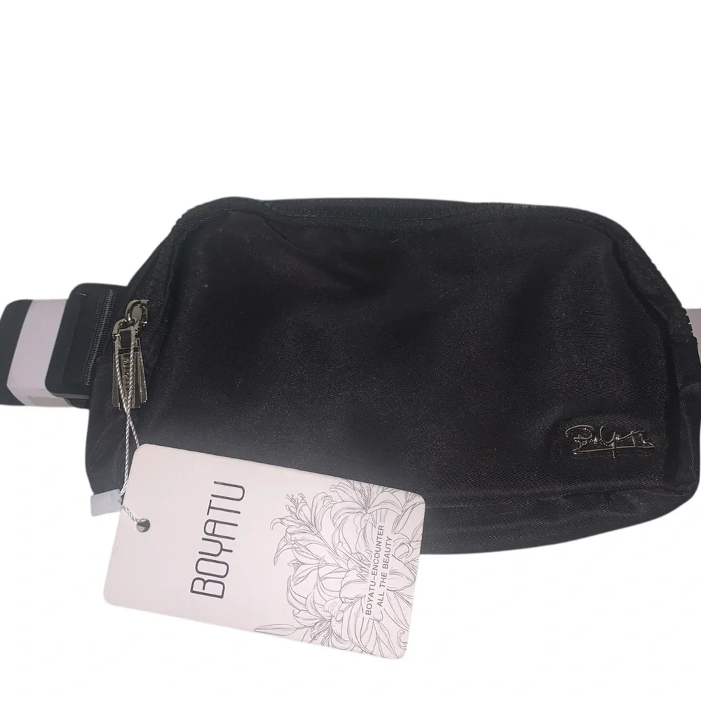 Black Belt Bag by Boyatu Adjustable Strap NWT - Picture 8 of 9